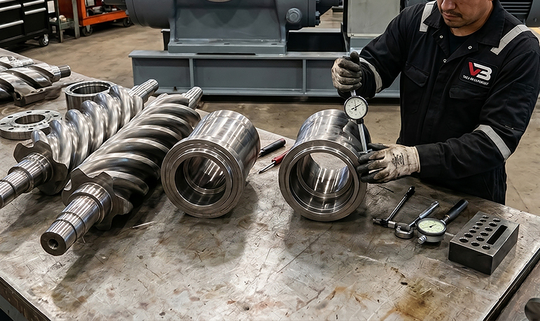 Tornillos y liners recuperados — bombas de tornillo VB