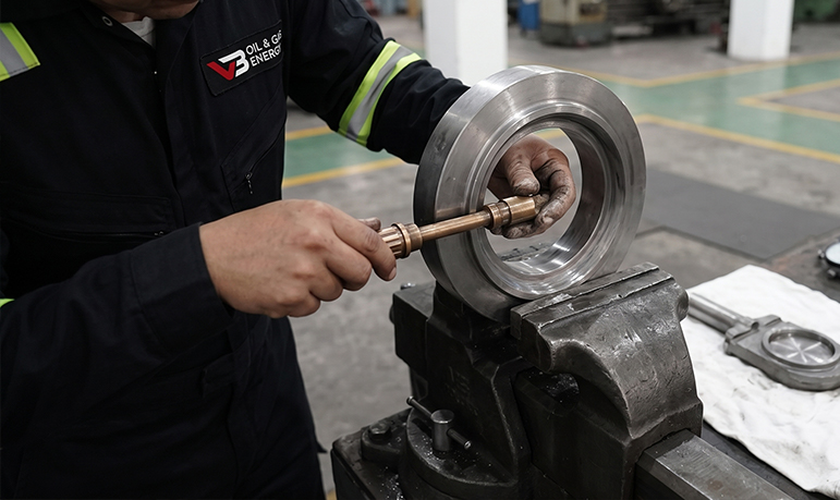 Lapidado de asientos y obturadores — válvulas industriales VB
