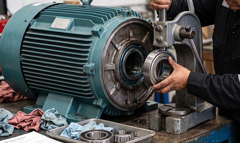 Rodamientos y lubricación — motores eléctricos VB